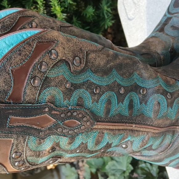 Justin Women's Marino Western Boot | Chocolate Sz 9 L4360 EUC - Picture 3 of 16